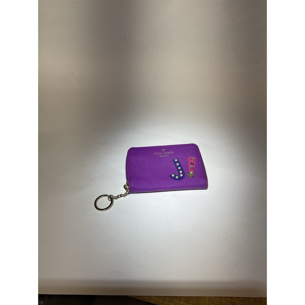 Kate Spade Initial Wallet J Purple Zip Around Initial J! Jenny Jessica Jasmine
